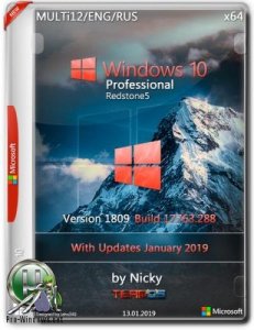 Windows 10 Pro x64 RS5 1809.17763.288 by Nicky