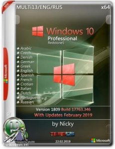 Windows 10 Pro x64 1809.17763.346 by Nicky