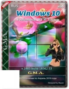 Windows 10 PRO RTM-Escrow 1903 G.M.A. 64bit b18362.53