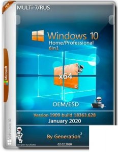 Windows 10 Home/Pro v.1909.18363.628 6in1 OEM/ESD Jan 2020 by Generation2 (x64)